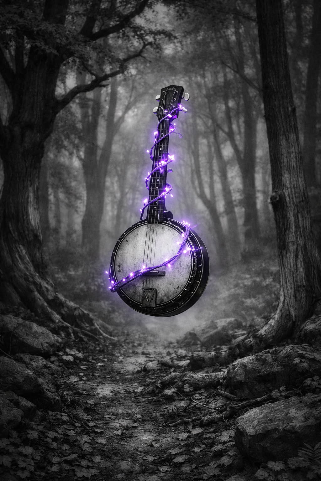 Banjo in an enchanted forest